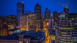 City skyline night lights architecture 4 - tall building free wallpaper