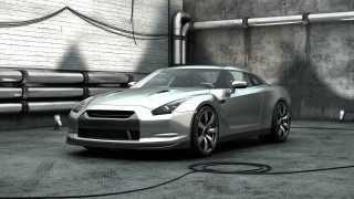 Silver sports car garage pipe - a garage next free wallpaper