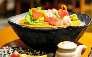 Sushi teapot teacup table food - lostfish free wallpaper