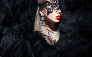 Gothic flemish baroque fashion portrait 3 - a red lipstick free wallpaper