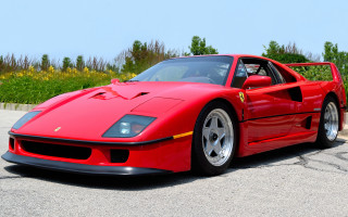 Red sports car parking lot 38 - a parking lot next free wallpaper