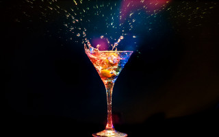 Colorful drink splash neon space - david lachapelle free wallpaper