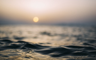Sunset ocean waves horizon moon - ocean free wallpaper