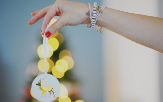 Christmas woman ornament tree lights - a christmas ornament free wallpaper