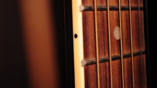 Guitar neck strings black background - billie waters free wallpaper