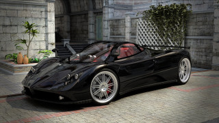 Black sports car courtyard plant - cedric seaut keos masons free wallpaper