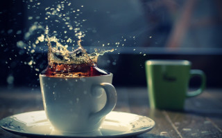 Tea tossed leaves coffee morning - morning free wallpaper