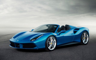 Blue sports car road cloudy - a road under a cloudy sky free wallpaper