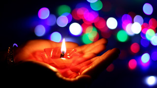 Candle lit person magic lights - radiant free wallpaper