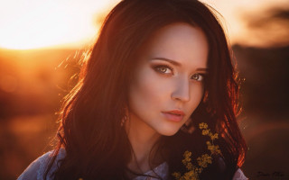 Elina karimova longhair blueeyes flower - a flower free wallpaper