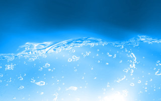 Blue water bubbles sky light - a white light in the middle free wallpaper