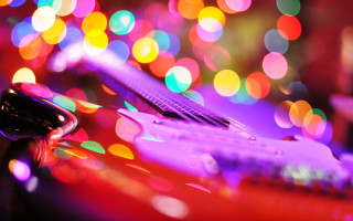 Purple guitar bokeh lights blurry - bokeh free wallpaper