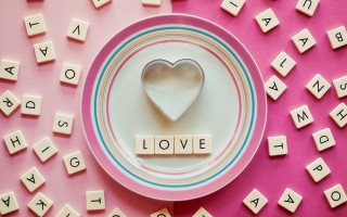 Heart love letterism puzzle Annabel - letter free wallpaper