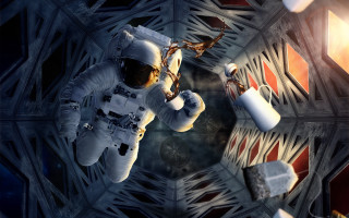 Space suit flyer rocket shuttle - a rocket free wallpaper