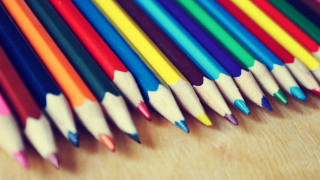 Colored pencils child drawing nail - a childs free wallpaper