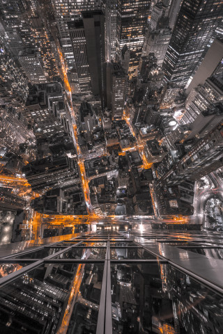 City night lights buildings background 4 - arie smit free wallpaper