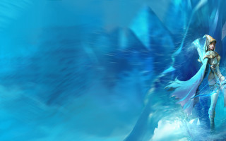 Blue dress bird underwater splash - anton fadeev free wallpaper
