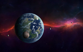 Space planet view distant foreground - a distant object in the background free wallpaper