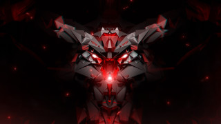 Red black abstract animal glowing 2 - shape free wallpaper