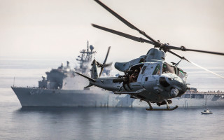 Helicopter boat ocean military puzzle - a helicopter free wallpaper