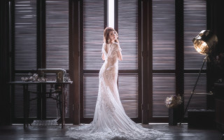 Wedding dress window shutters lamp - bian jingzhao free wallpaper