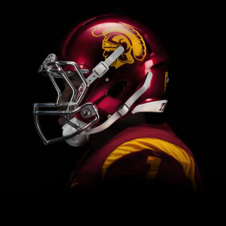 Football helmet yellow red stripe - matte finish free wallpaper