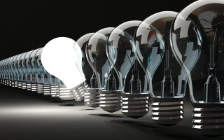 Light bulbs black surface white - diffuse free wallpaper