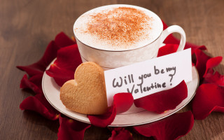 Hot chocolate heart cookie romantic - romantic free wallpaper