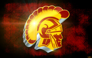 Spartan helmet red background yellow - heidelberg school free wallpaper