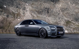 Silver rollsroyce mountain wall chrome - matte finish free wallpaper