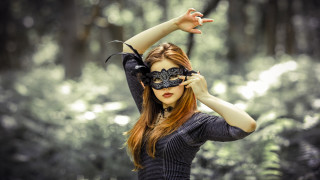 Gothic forest masked woman fantasy - fantasy style free wallpaper