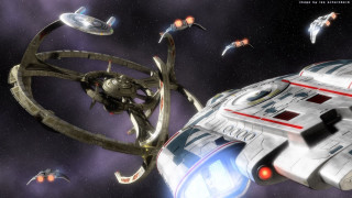 Space ship stars aurora festival - a space ship free wallpaper