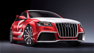 Red white car black background 2 - car free wallpaper
