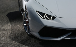 Sports car closeup lights photorealism - end free wallpaper