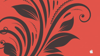 Red floral apple artdeco girls - floral free wallpaper