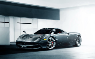 Silver sports car garage white - a white wall free wallpaper