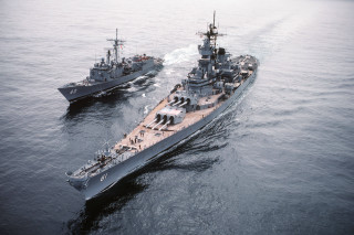 Ocean ships sunset tiltshift military - american scene painting free wallpaper