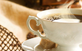 Coffee bread dog table hyperrealism - morning free wallpaper