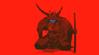 Horned man sword japanese armor - horn free wallpaper