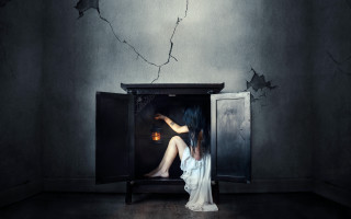 Woman cabinet dark room light - brooke shaden free wallpaper