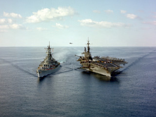 Two ships helicopter plane flying - a helicopter free wallpaper