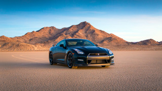 Black sports car desert mountains 3 - a desert road free wallpaper