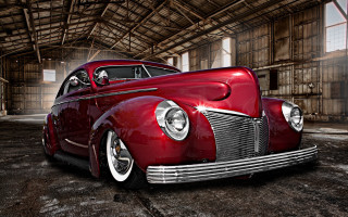 Red car garage man window - a red car free wallpaper