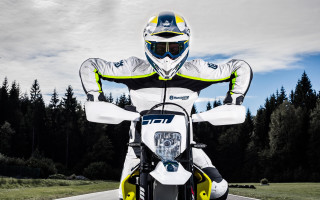 Motorcycle helmet forest sky outstretched - a helmet free wallpaper