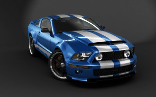 Blue white mustang cobra digital - a white stripe free wallpaper