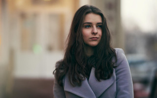 Elina karimova coat street serious - barbizon school free wallpaper