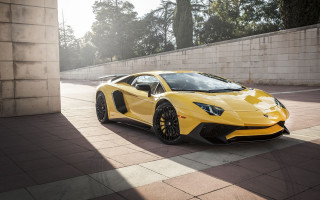 Yellow sports car parking lot 41 - the car free wallpaper