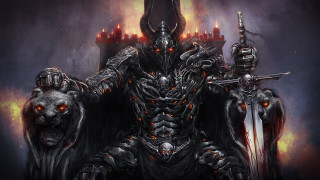 Demonic demon holding sword demon - bastien l. deharme free wallpaper