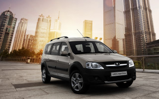 Silver suv city skyline bright - a city skyline free wallpaper