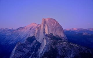 Tall mountain dusk blue sky - naturalism free wallpaper